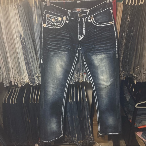 SOLD! Straight SuperQT in “DEEP LAGOON” wash True Religion size 30x32 unaltered! - Picture 3 of 7